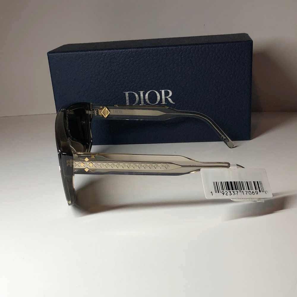 Dior CD Diamond M1U 40134U-L Men’s Mask Shield Sunglass Transparent Taupe Brown - Picture 8 of 14